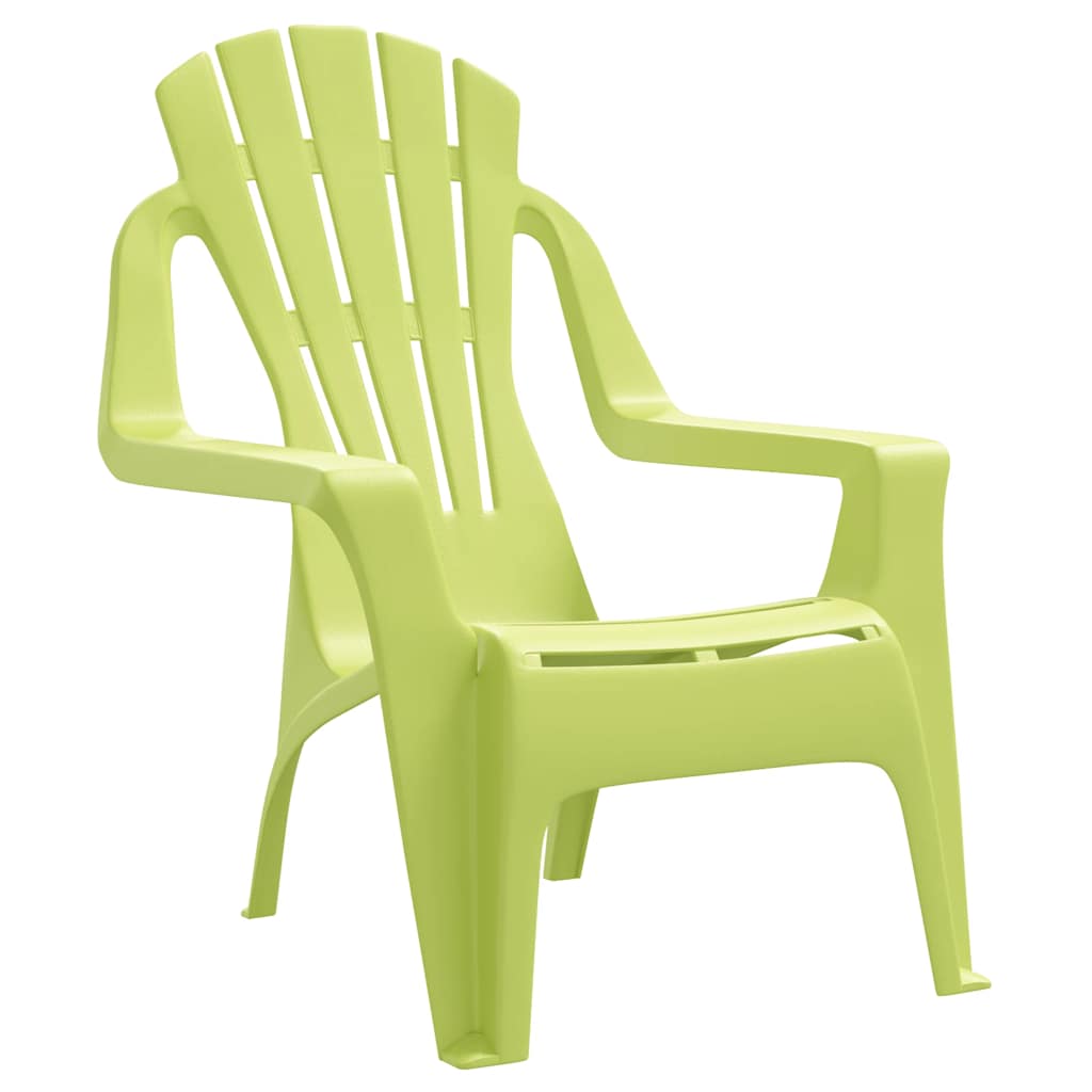 Hagestoler 2 stk for barn grønn 37x34x44 cm PP tre-utseende