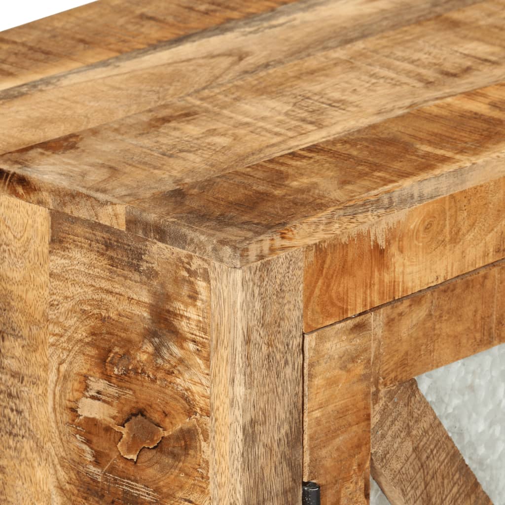 Skjenk 80x30x71 cm grov heltre mango og metall