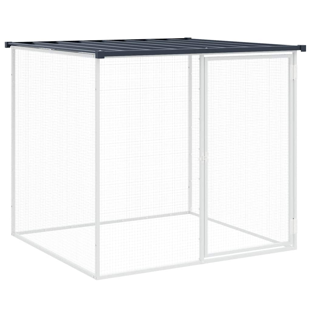 Kyllingbur med tak antrasitt 103x98x90 cm galvanisert stål vidaXL