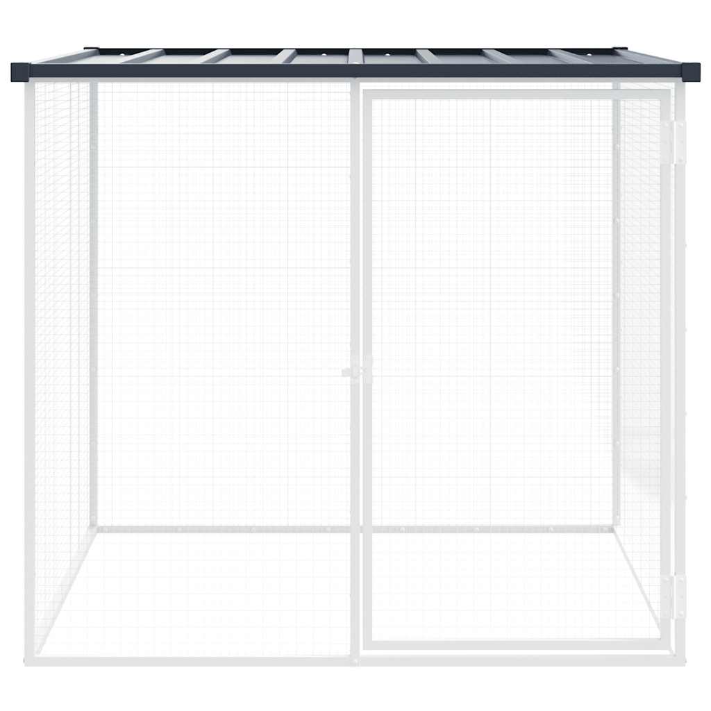 Kyllingbur med tak antrasitt 103x98x90 cm galvanisert stål vidaXL