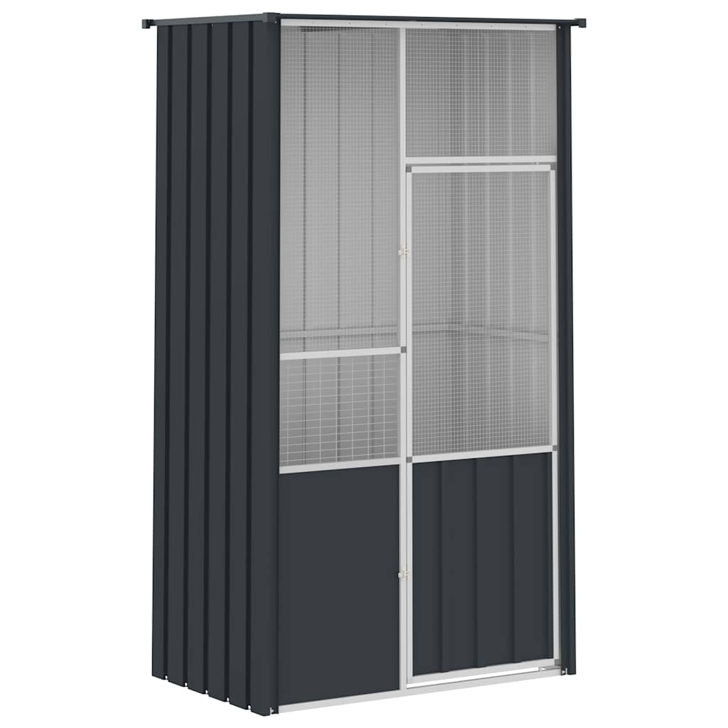 Fuglebur antrasitt 115x78x200 cm galvanisert stål