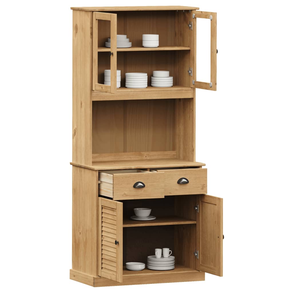 Highboard VIGO 78x40x175 cm heltre furu vidaXL