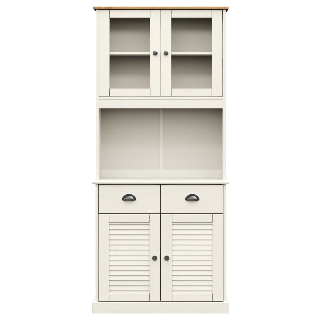 Highboard VIGO hvit 78x40x175 cm heltre furu vidaXL