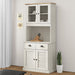 Highboard VIGO hvit 78x40x175 cm heltre furu vidaXL