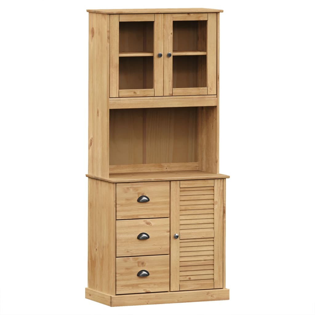Highboard VIGO 78x40x175 cm heltre furu vidaXL