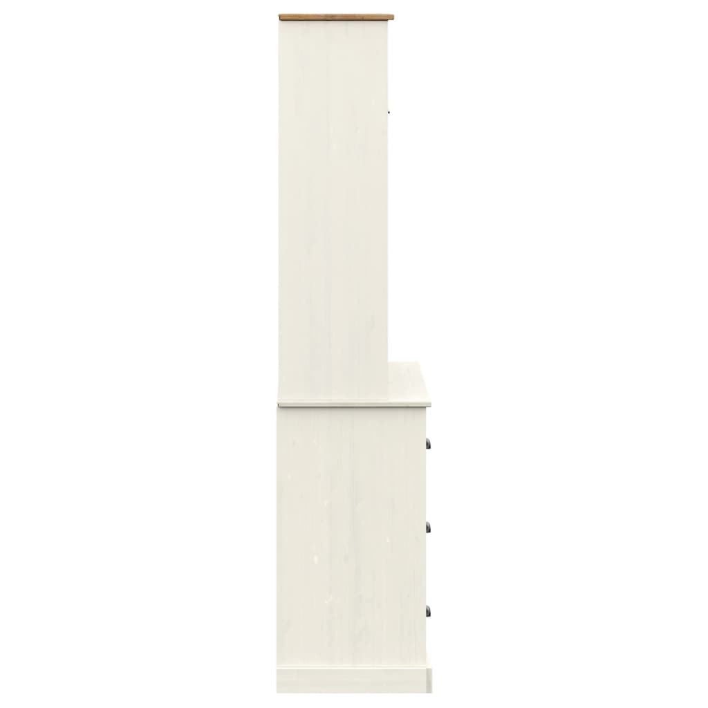 Highboard VIGO hvit 78x40x175 cm heltre furu vidaXL