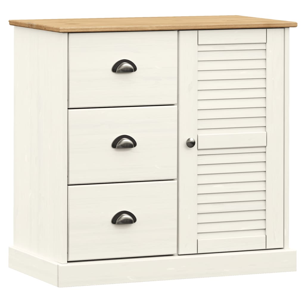 Highboard VIGO hvit 78x40x175 cm heltre furu vidaXL