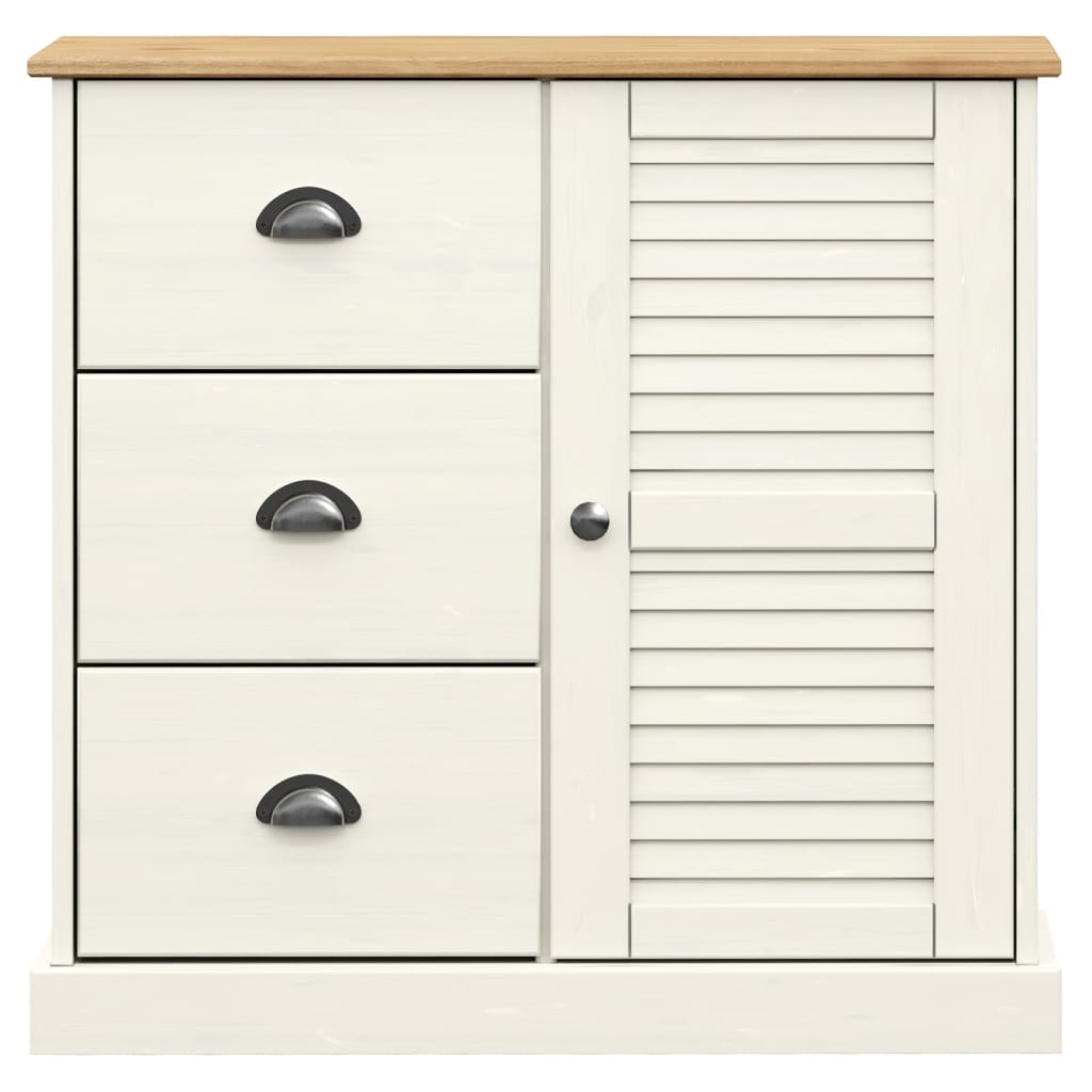 Highboard VIGO hvit 78x40x175 cm heltre furu vidaXL