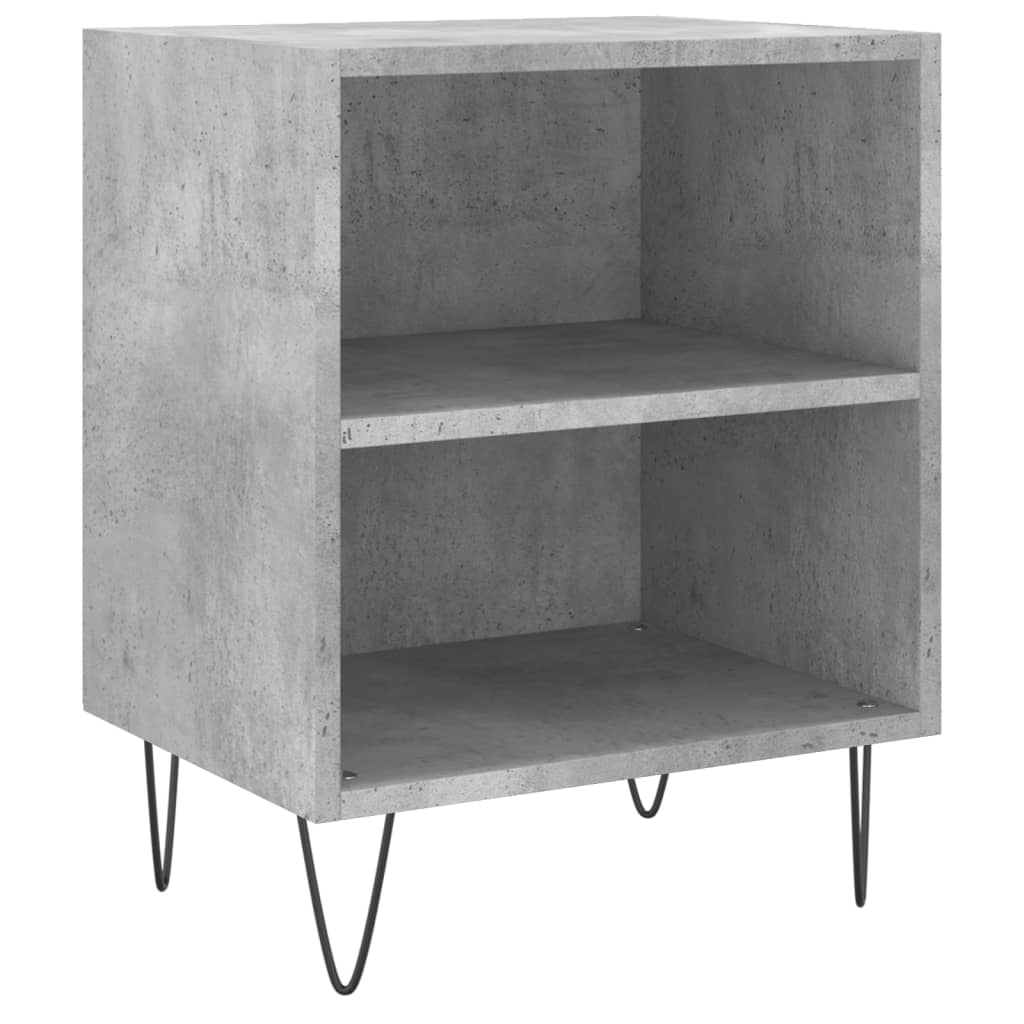Nattbord 2 stk betonggrå 40x30x50 cm konstruert tre