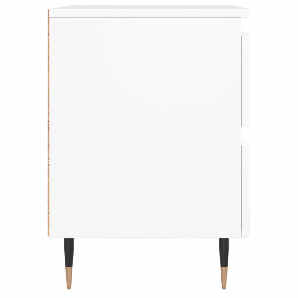 Nattbord hvit 40x35x50 cm konstruert tre