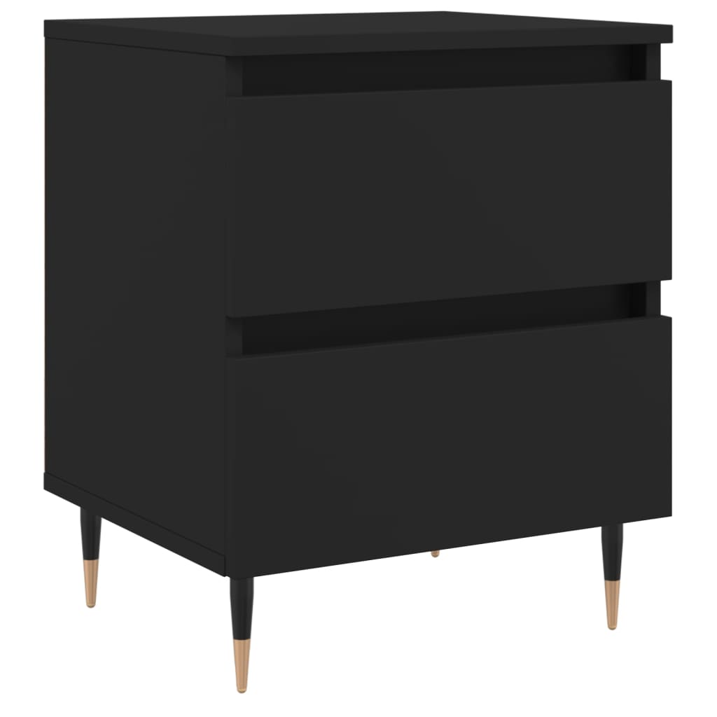 Nattbord svart 40x35x50 cm konstruert tre