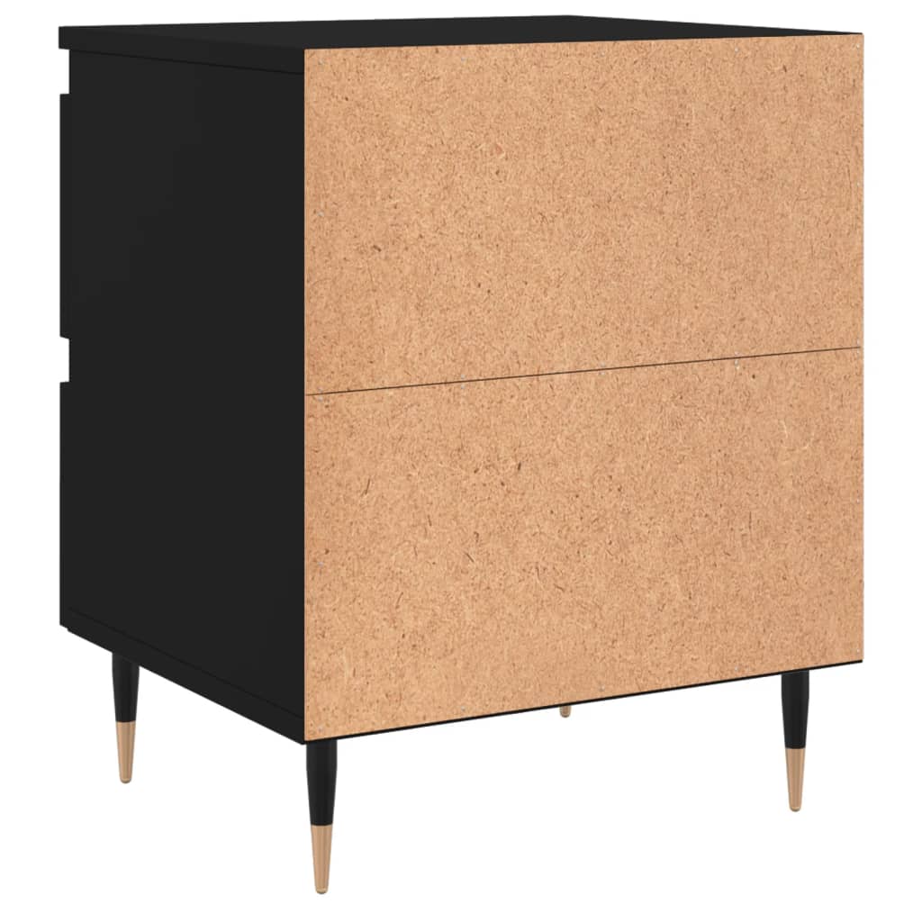 Nattbord svart 40x35x50 cm konstruert tre