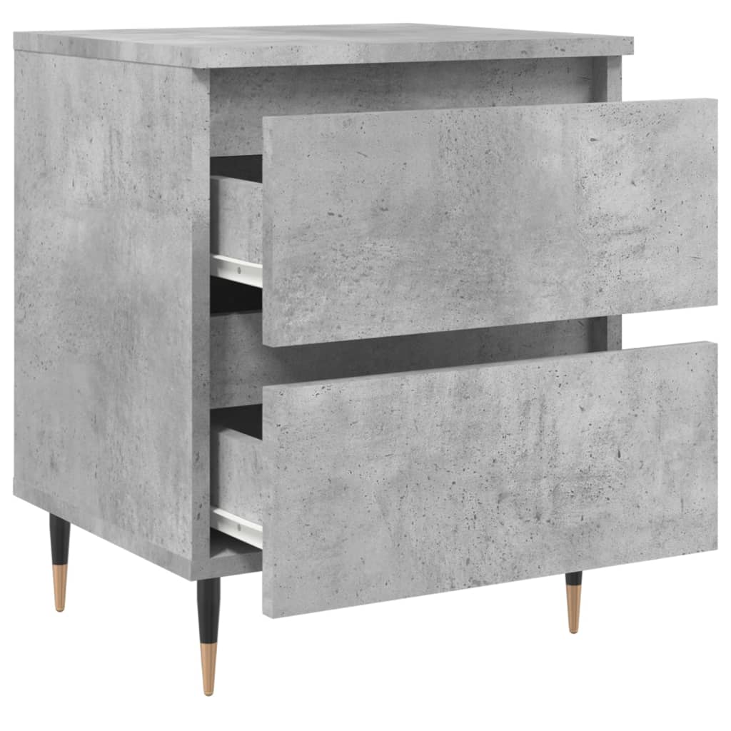 Nattbord 2 stk betonggrå 40x35x50 cm konstruert tre