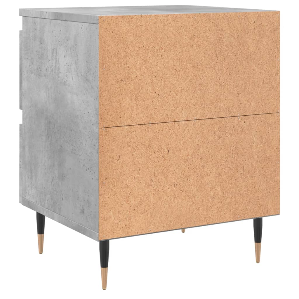 Nattbord 2 stk betonggrå 40x35x50 cm konstruert tre