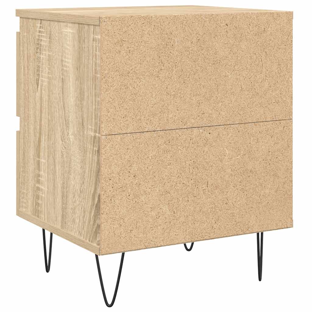 Nattbord 2 stk sonoma eik 40x35x50 cm konstruert tre