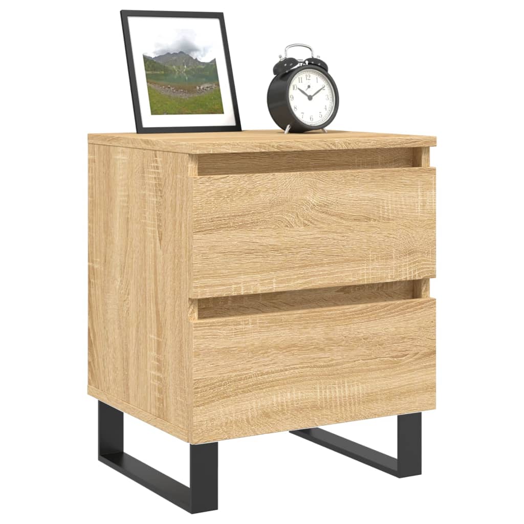 Nattbord 2 stk sonoma eik 40x35x50 cm konstruert tre
