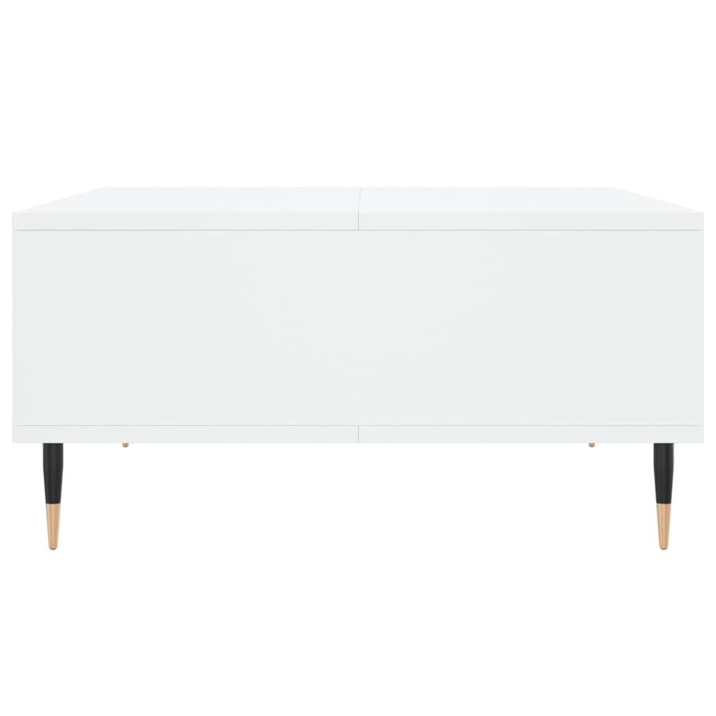 Sofabord hvit 60x60x30 cm konstruert tre