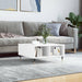Sofabord hvit 60x60x30 cm konstruert tre