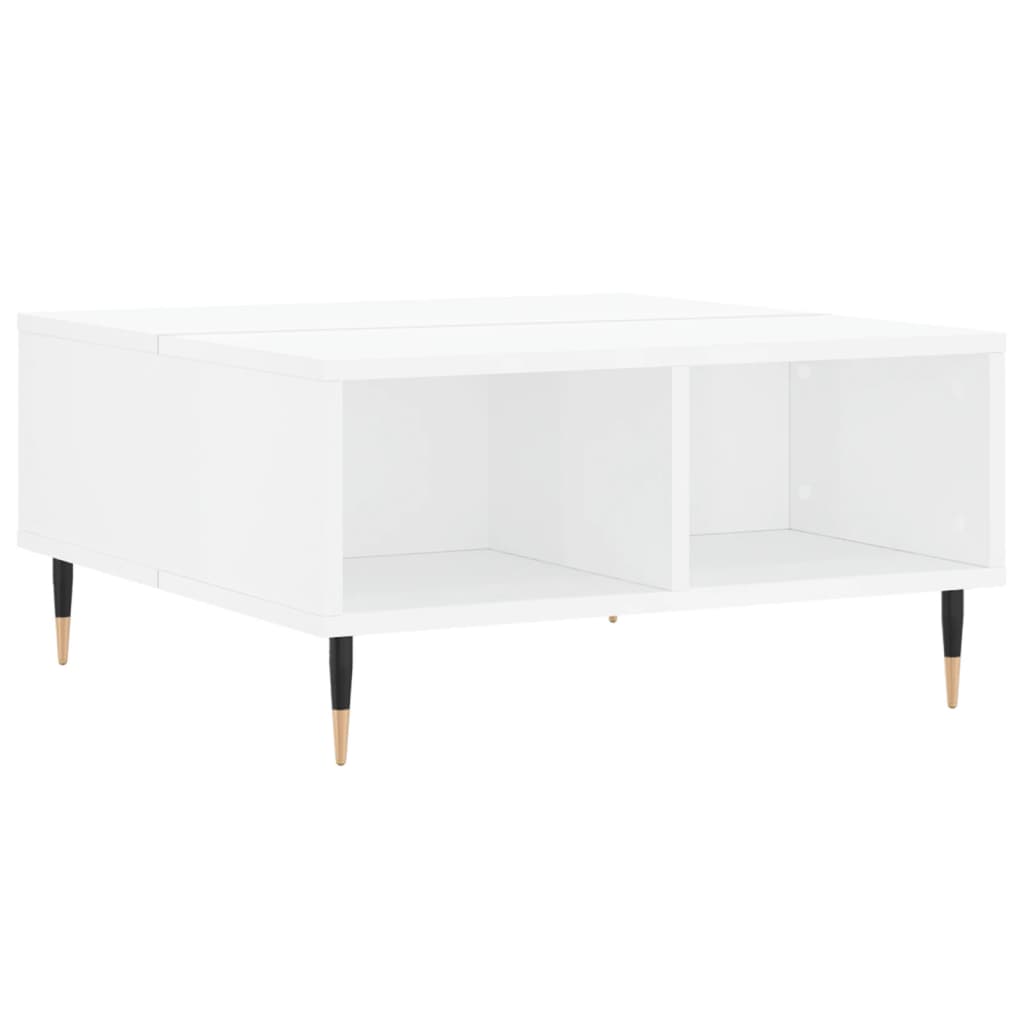 Salongbord høyglans hvit 60x60x30 cm konstruert tre vidaXL