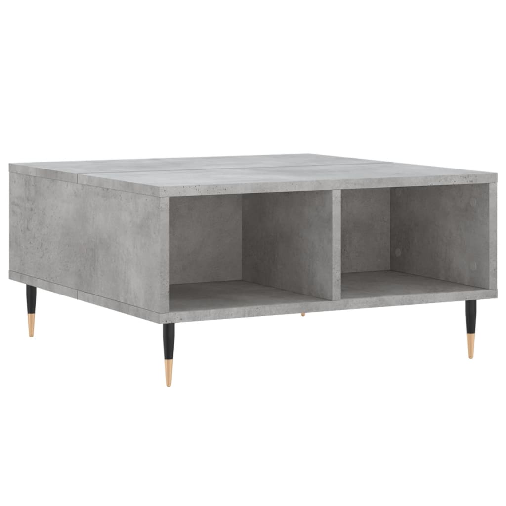 Salongbord betonggrå 60x60x30 cm konstruert tre