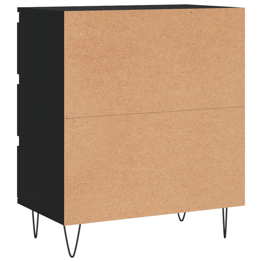 Skjenk svart 60x35x70 cm konstruert tre