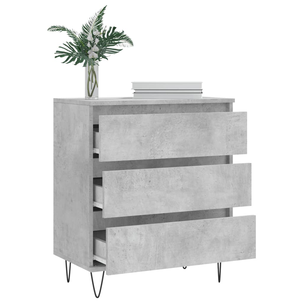 Skjenk betonggrå 60x35x70 cm konstruert tre