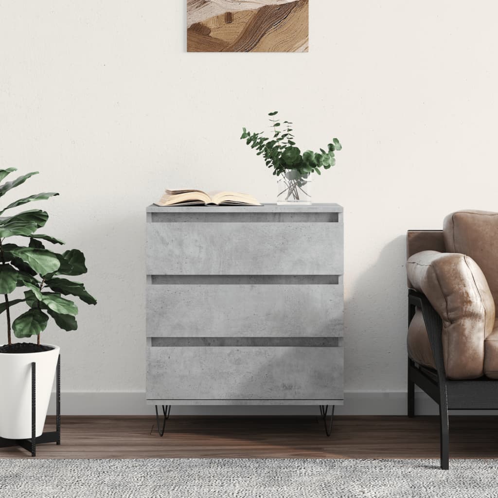 Skjenk betonggrå 60x35x70 cm konstruert tre