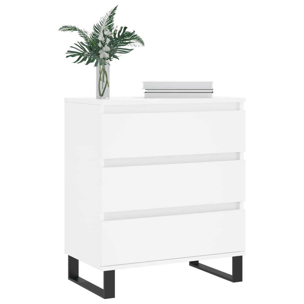 Skjenk hvit 60x35x70 cm konstruert tre