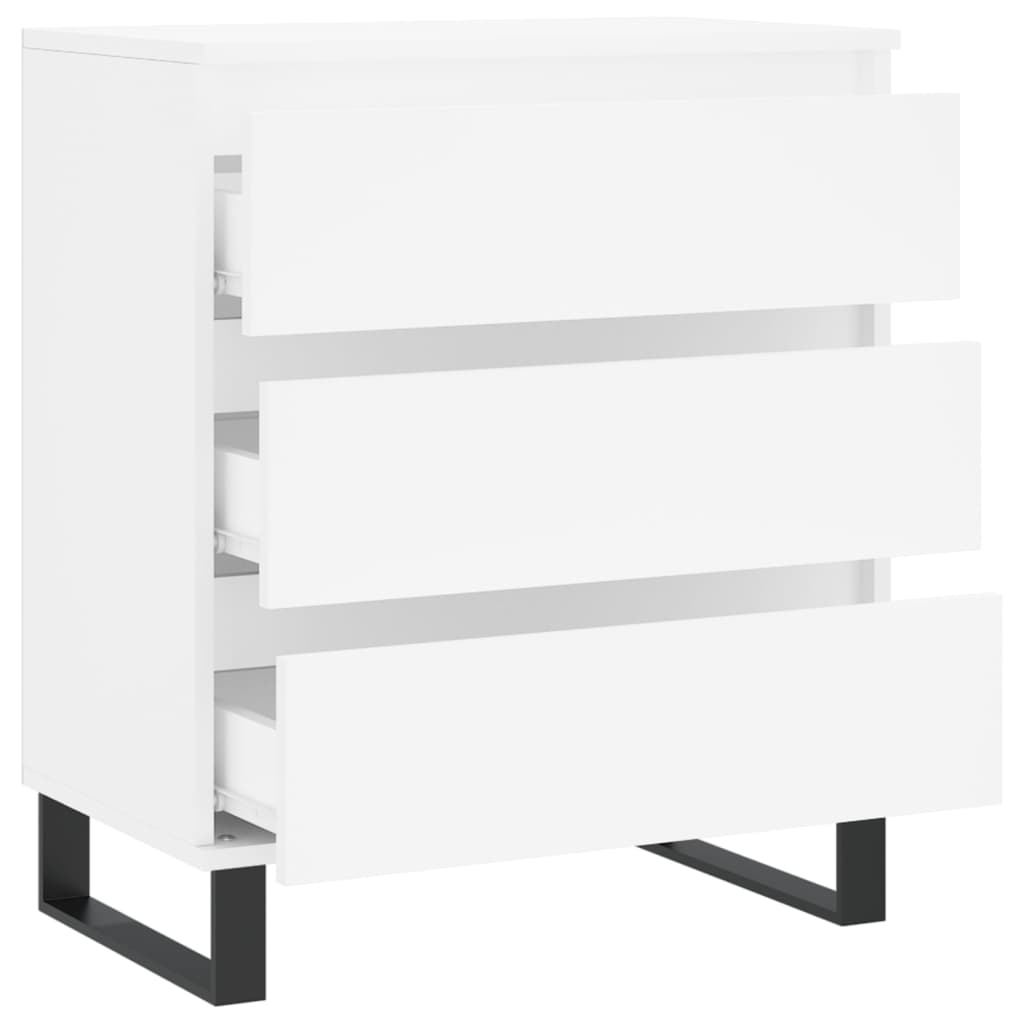 Skjenk hvit 60x35x70 cm konstruert tre