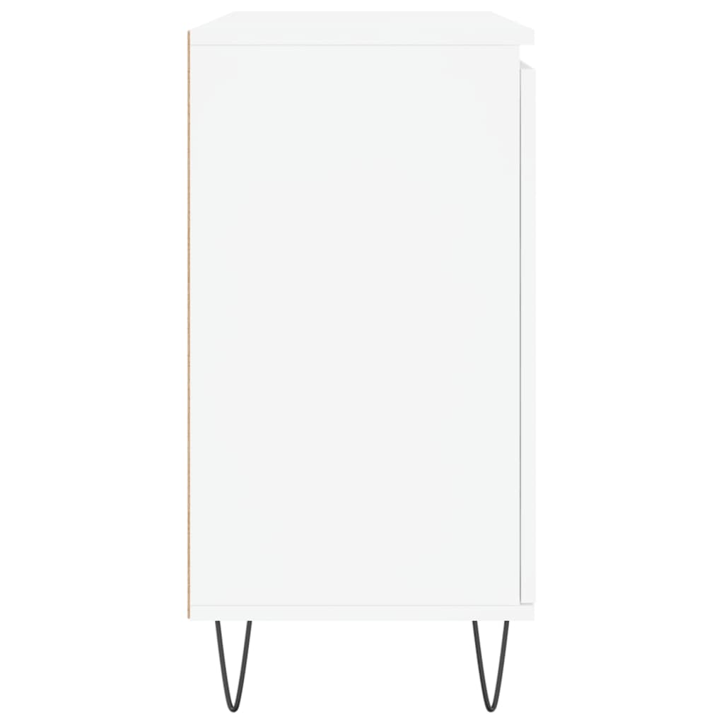 Skjenk hvit 101,5x35x70 cm konstruert tre