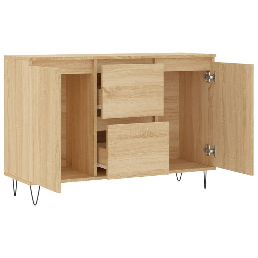 Skjenk sonoma eik 101,5x35x70 cm konstruert tre