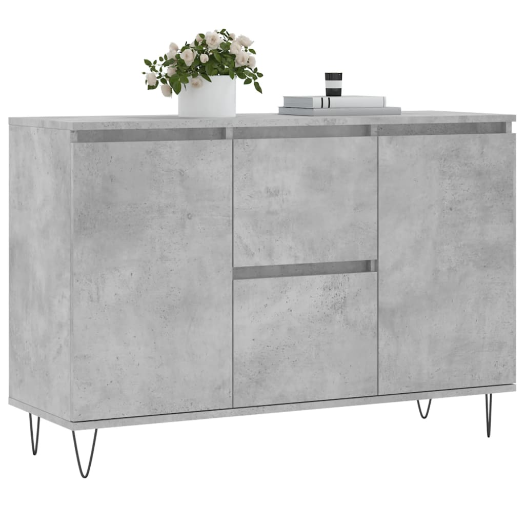 Skjenk betonggrå 101,5x35x70 cm konstruert tre