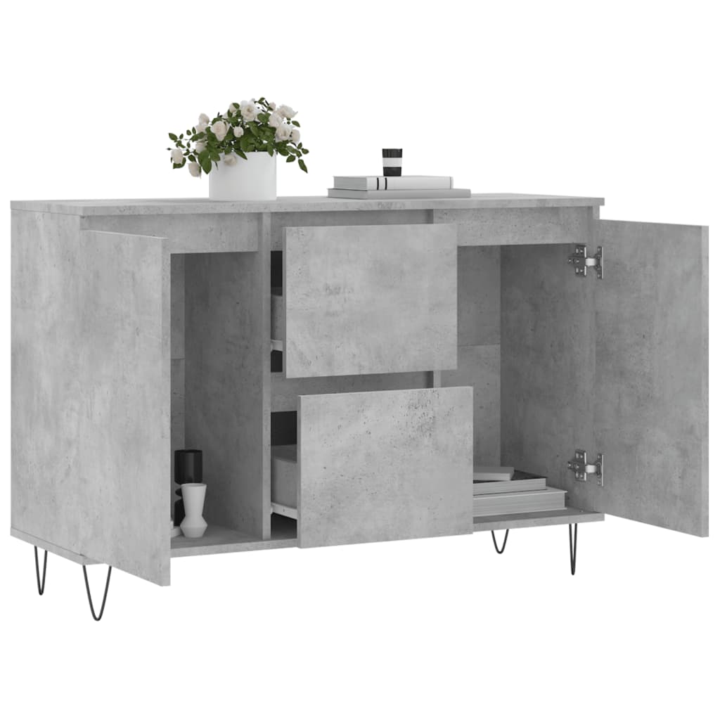 Skjenk betonggrå 101,5x35x70 cm konstruert tre