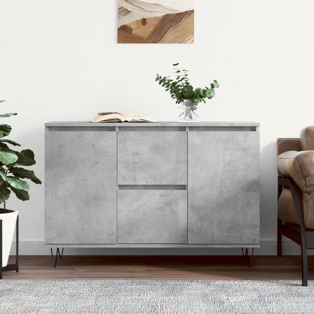 Skjenk betonggrå 101,5x35x70 cm konstruert tre