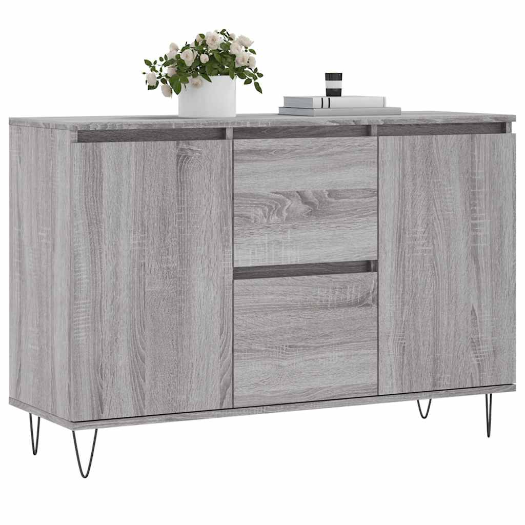Skjenk grå sonoma 101,5x35x70 cm konstruert tre