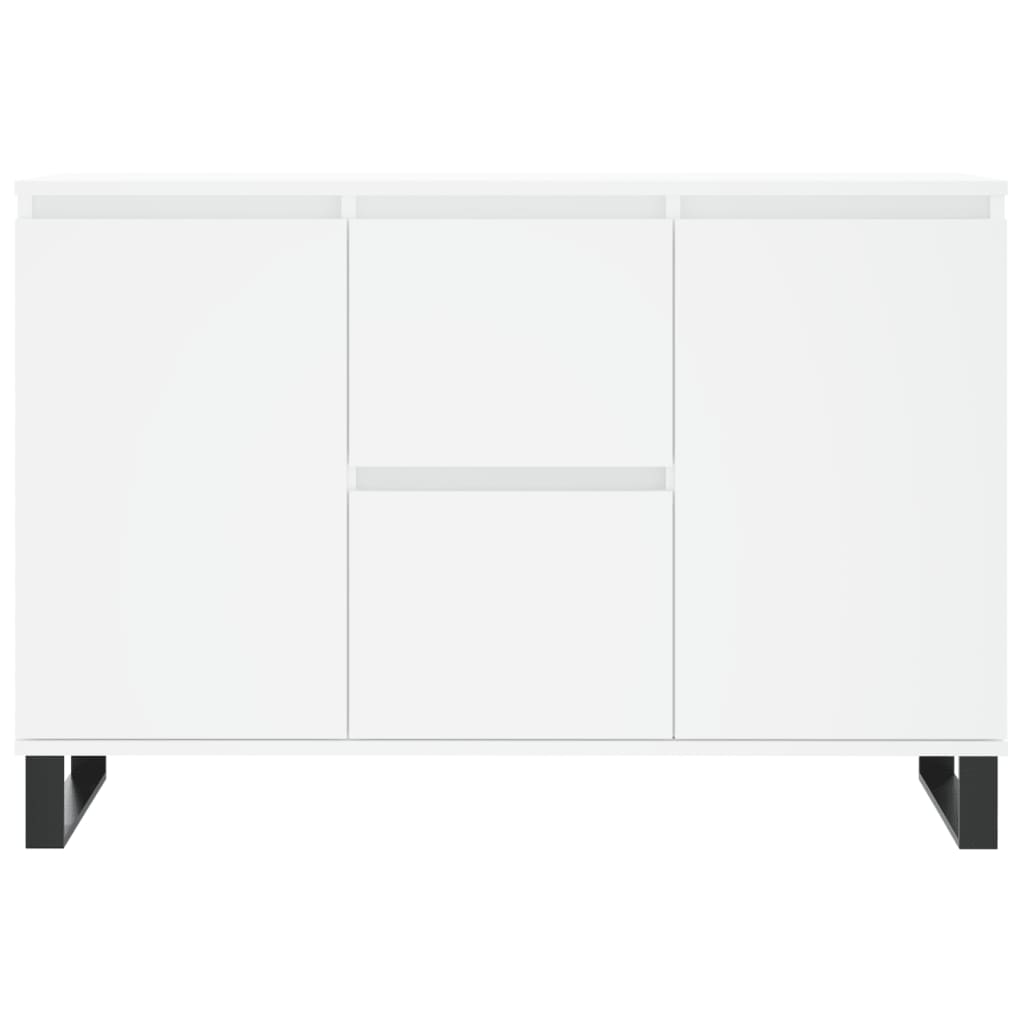 Skjenk hvit 101,5x35x70 cm konstruert tre