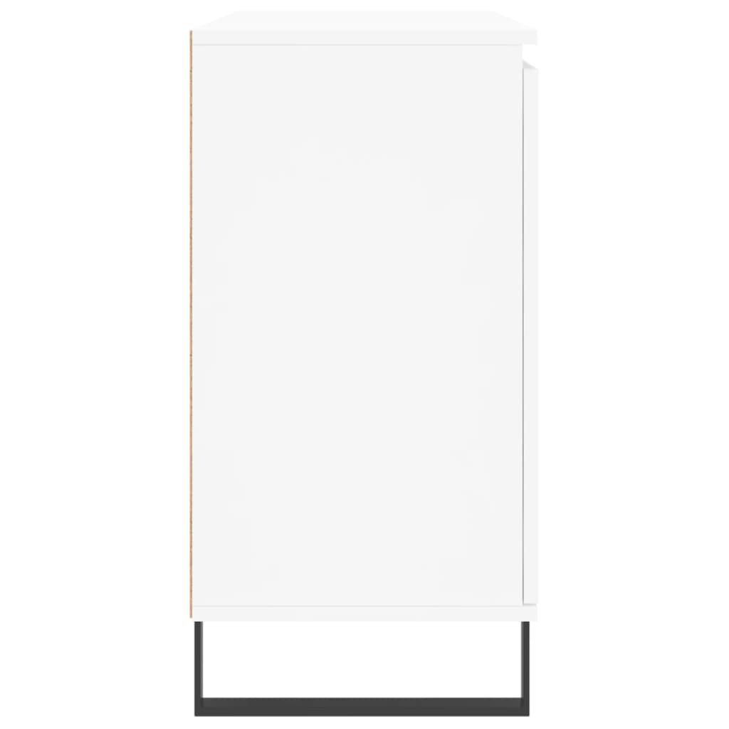 Skjenk hvit 101,5x35x70 cm konstruert tre