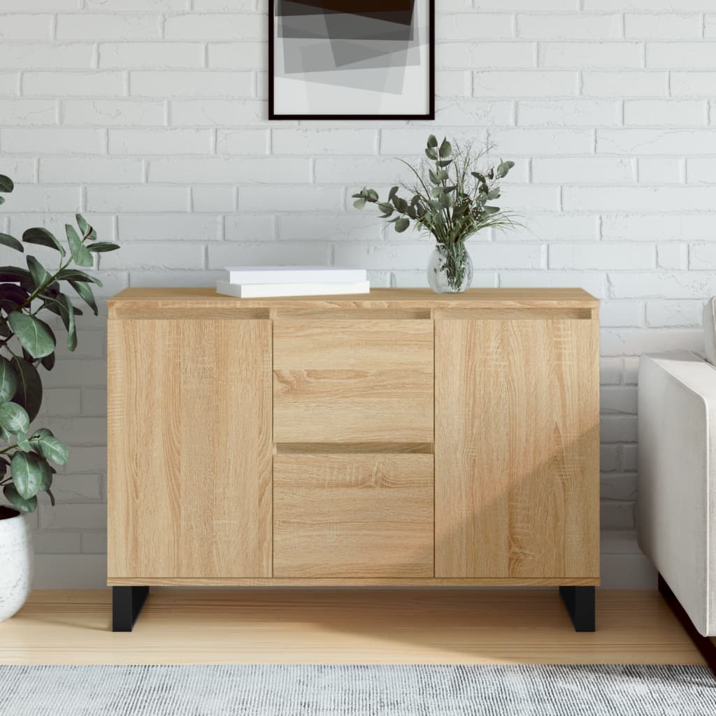 Skjenk sonoma eik 101,5x35x70 cm konstruert tre