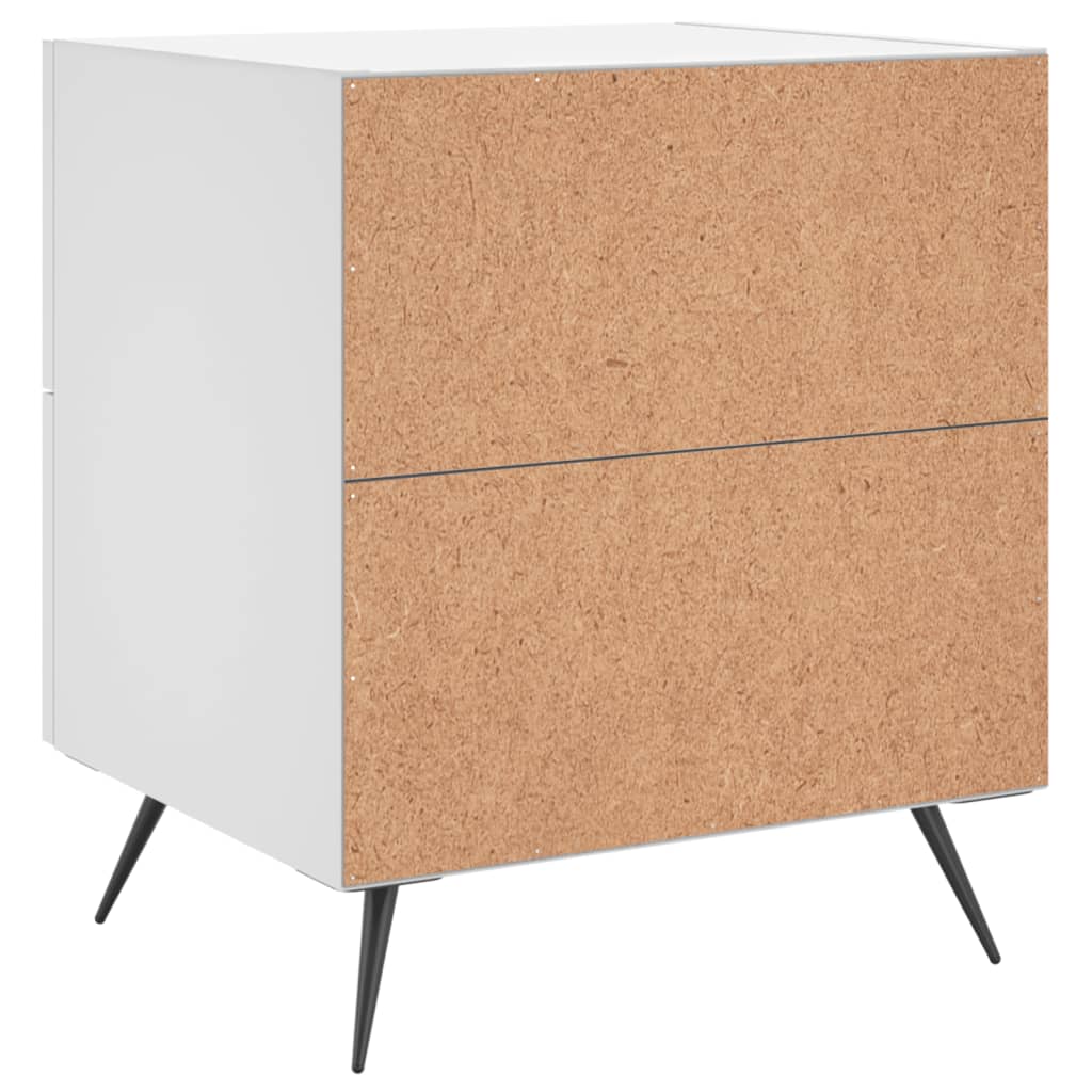 Nattbord hvit 40x35x47,5 cm konstruert tre