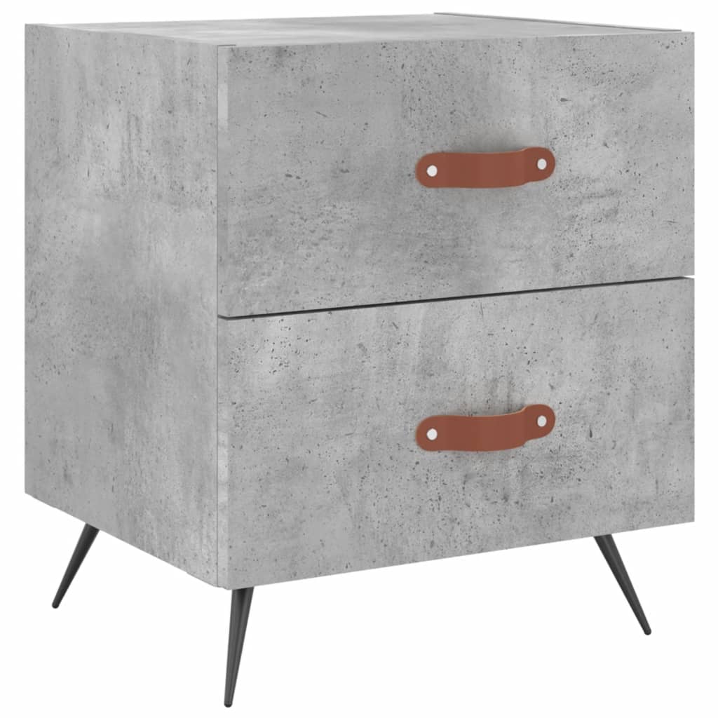 Nattbord betonggrå 40x35x47,5 cm konstruert tre vidaXL