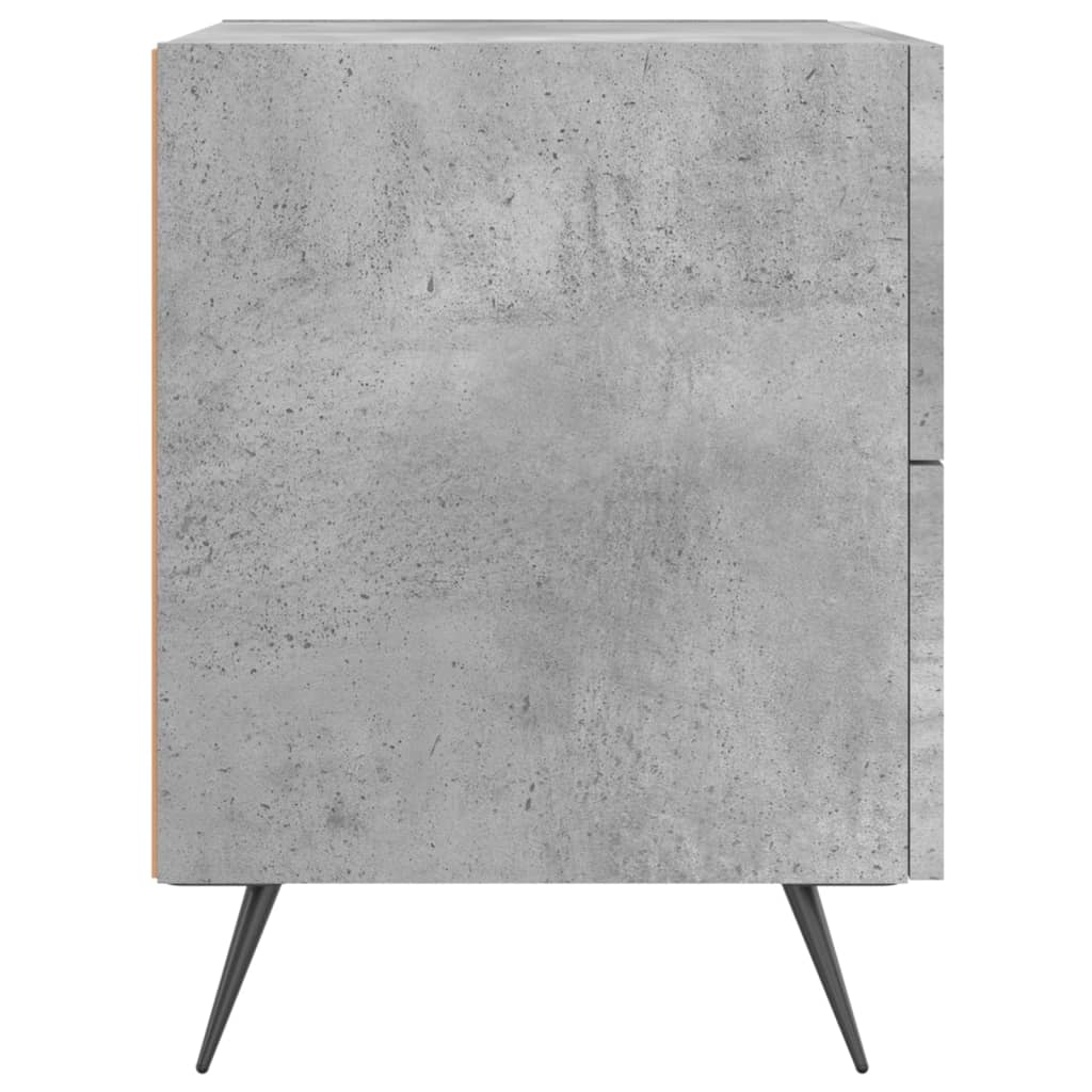 Nattbord betonggrå 40x35x47,5 cm konstruert tre vidaXL