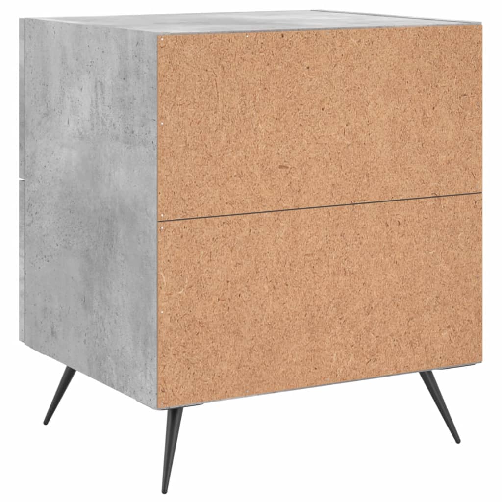Nattbord betonggrå 40x35x47,5 cm konstruert tre vidaXL