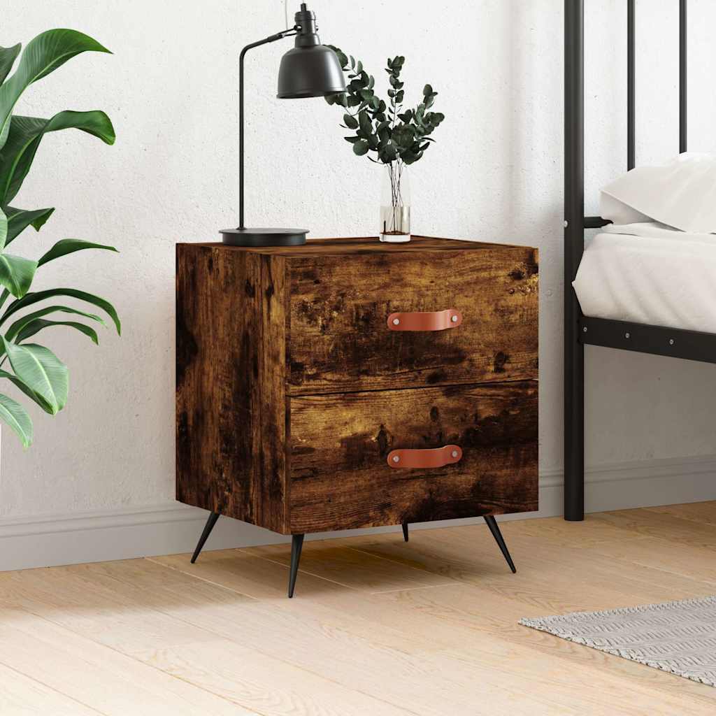 Nattbord røkt eik 40x35x47,5 cm konstruert tre