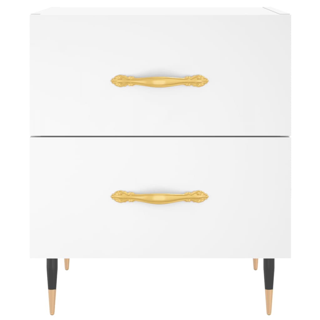 Nattbord 2 stk hvit 40x35x47,5 cm konstruert tre