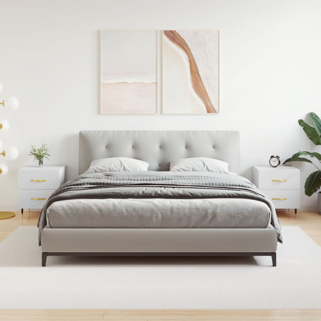 Nattbord 2 stk hvit 40x35x47,5 cm konstruert tre