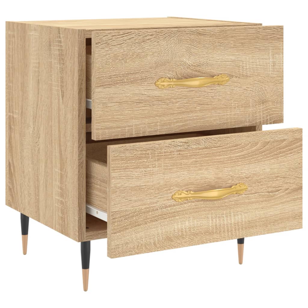 Nattbord 2 stk sonoma eik 40x35x47,5 cm konstruert tre