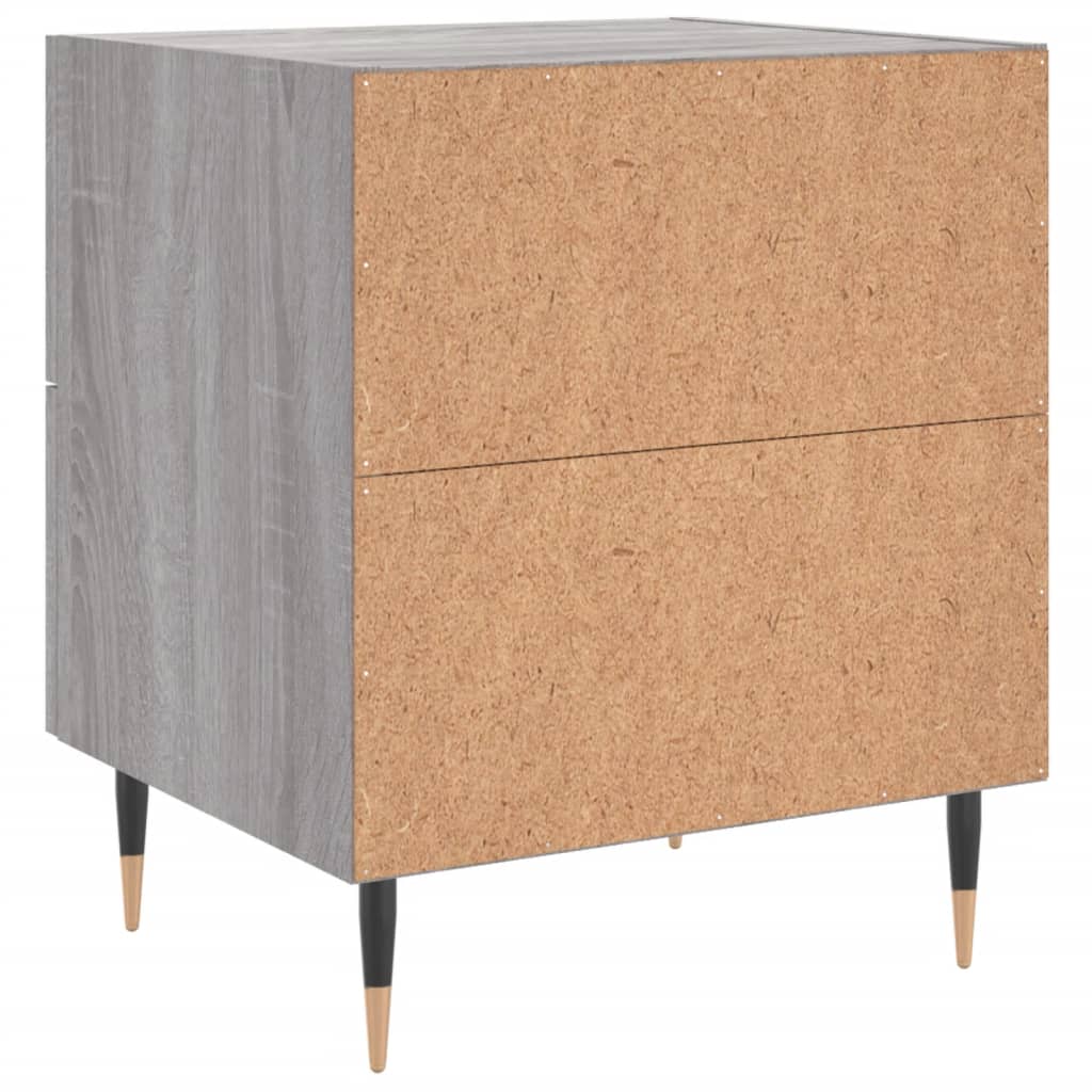 Nattbord 2 stk grå sonoma 40x35x47,5 cm konstruert tre
