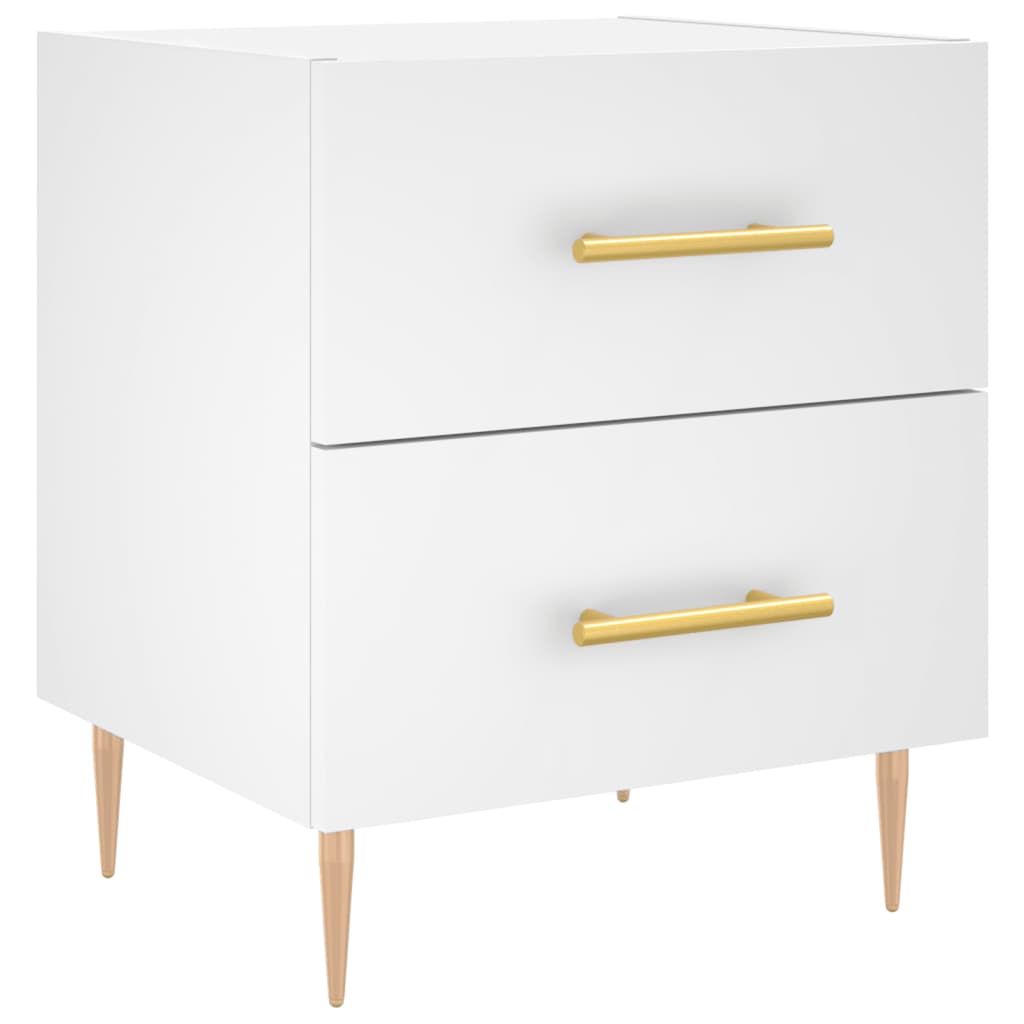 Nattbord 2 stk hvit 40x35x47,5 cm konstruert tre vidaXL
