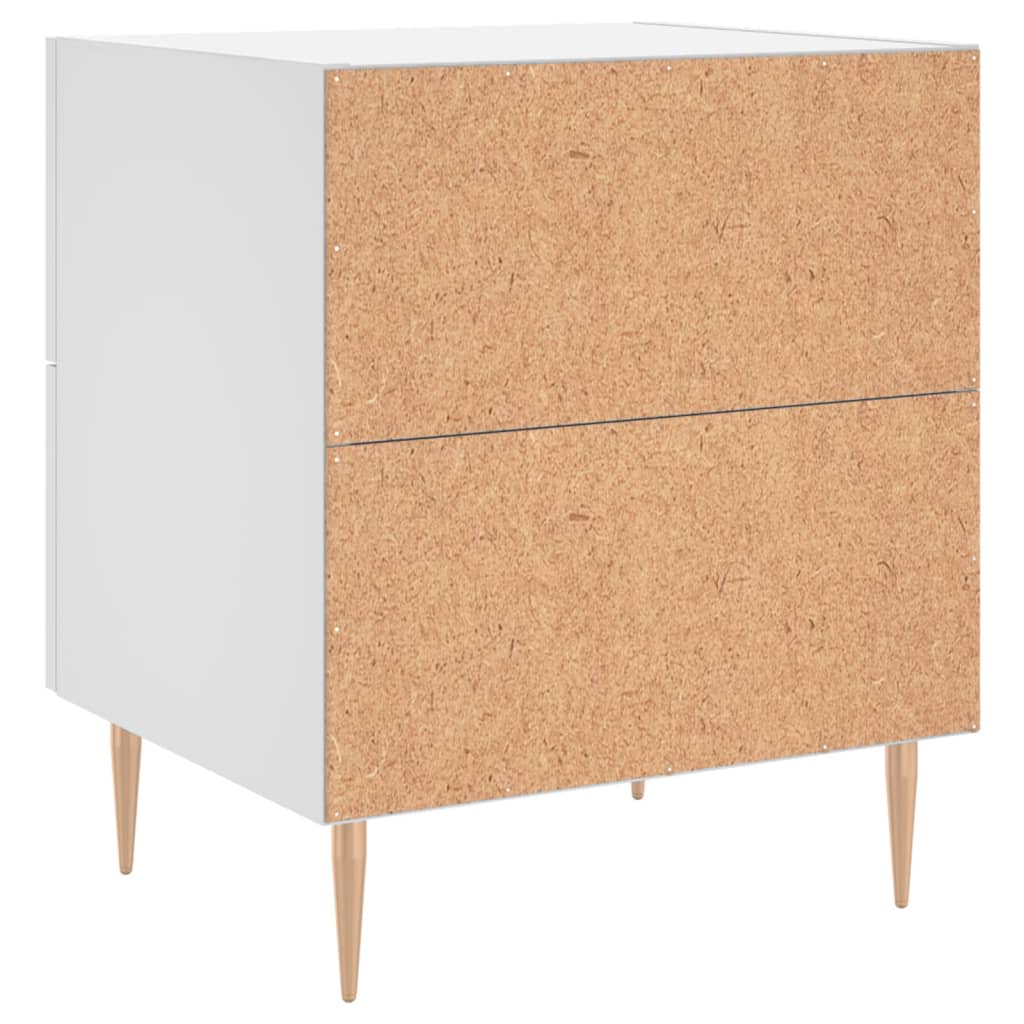 Nattbord 2 stk hvit 40x35x47,5 cm konstruert tre vidaXL