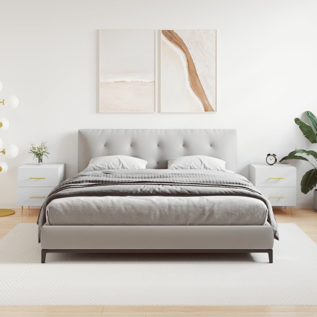 Nattbord 2 stk hvit 40x35x47,5 cm konstruert tre vidaXL